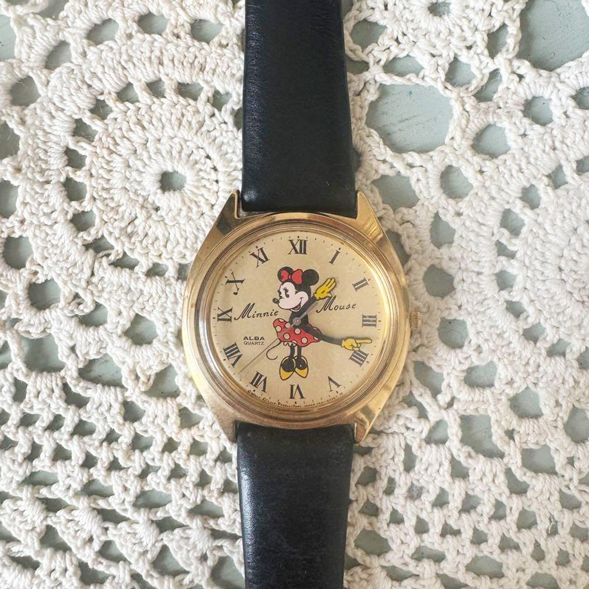 SEIKO ALBA DISNEY Minnie Mouse QUARTZ Watch Wristwatch WATER