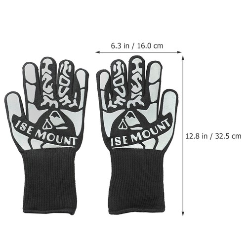 Hitzebeständige Handschuhe Arbeit Mann Camping-Grillhandschuhe Wärme-isolierte - Bild 8 von 12