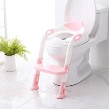 NEW SKYROKU Potty Training Seat with Step Stool Ladder - PINK Kids Girls Toddler