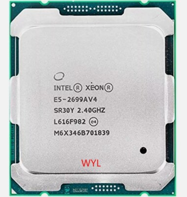 Intel Xeon E5-2699A V4 2.40GHz 55MB 22 Core 9.6GT/s 145W CPU Processor SR30Y
