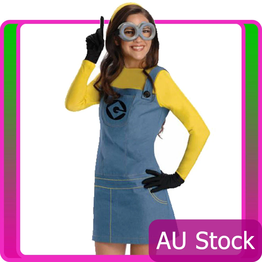 Despicable Me 2 Lady Minion Costume Licensed Womens Fancy Dress