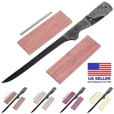 Damascus Knife Making Kit - Dress Filet - (9 Handle Options) - DIY Blade Kit