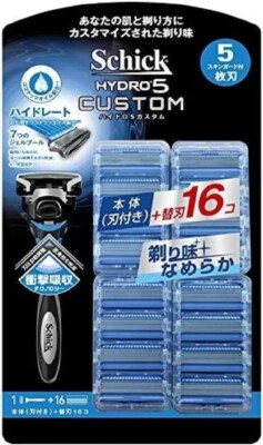 Schick Hydro 5 Custom Halter + 16 Stück Nachfüllklingen für Rasierer 5-lagig Neu