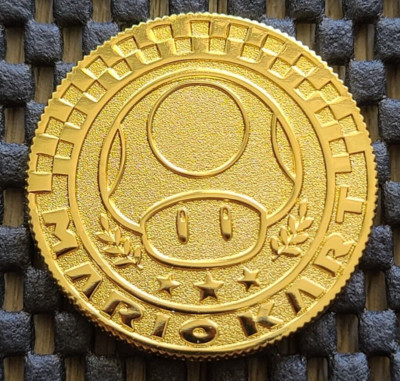 Nintendo Super Mario Coin Kart 8 Deluxe Switch Medal Rare Promo
