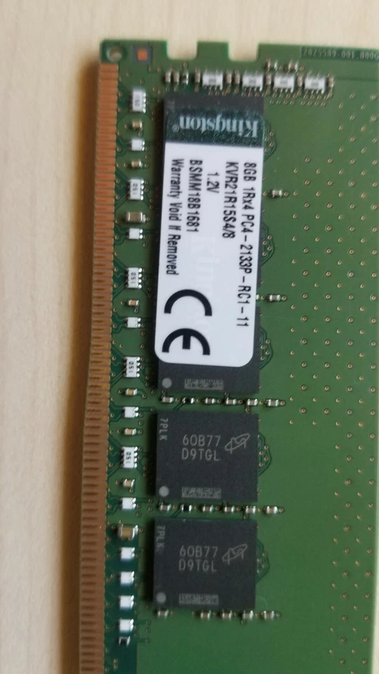 KINGSTON 32GB (4 x 8GB) Server RAM DDR4-2133MHz PC4-17000 | KVR21R15S4/8 - Image 3 of 4