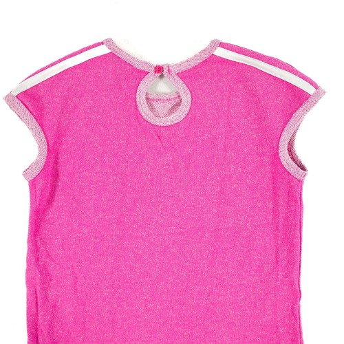 adidas Girls French Terry Dress Sporty SPARKLE Pink Size 6 - Picture 10 of 16