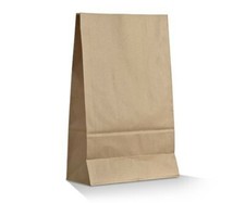 Size 12 Natural Kraft SOS Bag Compostable 330x112+178 1000 pcs