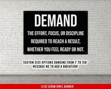 Custom Fitness Motivation Banner for Home Gym Decor Powerlifting Wall Art