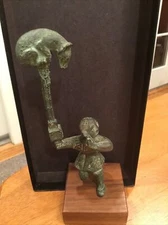 Smithsonian Authentic Alva Museum Replica: Ancient Chinese "Bear Tamer" Statue