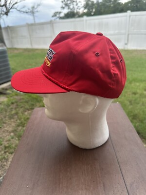ビンテージ　ヴィンテージ　キャップ　サイズS/M レッド ビンテージ50's○PHILLIPS刺繍入りワークキャップキャップ赤size 7 1/4