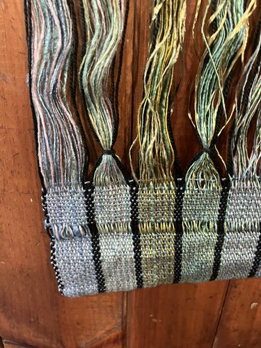 Vintage Hand Woven Yarn Silk Wall Hanging Original Artist Crane Day Read Bio - Picture 7 of 18