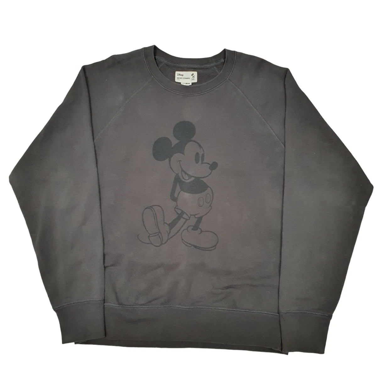 DISNEY Crewneck Uniqlo Mickey Mouse Stands Cotton Jumper