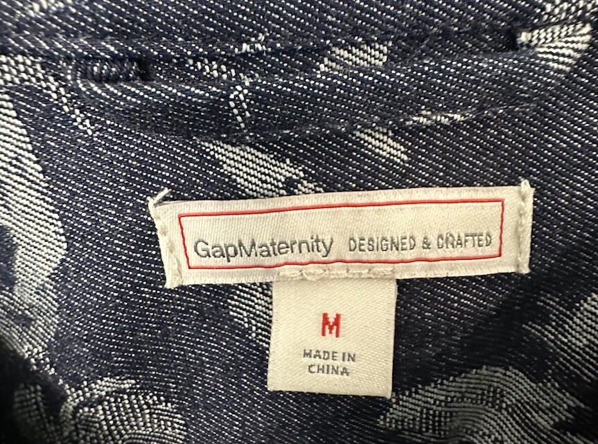 Gap Maternity Size M Floral Button Front Shirt Dr… - image 3