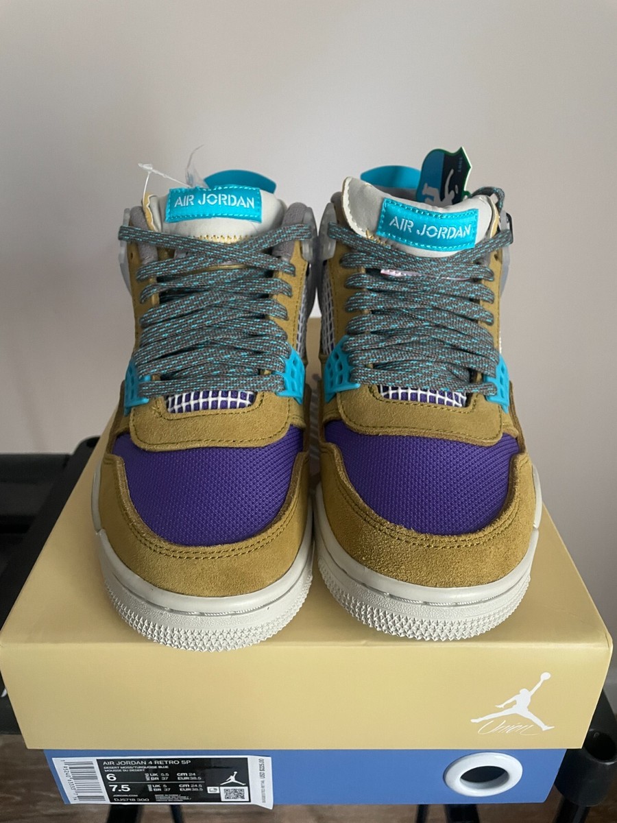 Air Jordan 4 Union Desert Moss 7.5 Women / Men 6 DJ5718-300 NEW