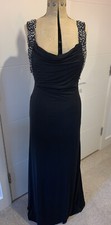 BNWT Anoushka G Couture Black Evening Dress / Ball Gown UK12RRP £280