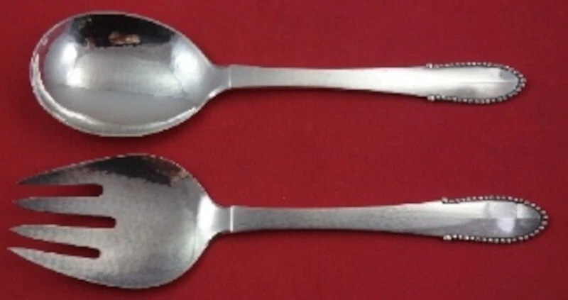 Georg Jensen 1900-1940 Antique US Sterling Silver Salad Servers