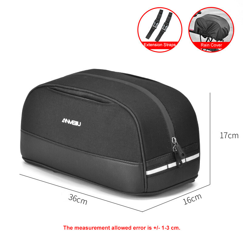 9L Hard Shell Bike Rear Rack Bag Large Pannier Waterproof Bicycle Trunk Bag Ultimate 9L Hard Shell Bike Rack Bag | Waterproof Commuting main image 4