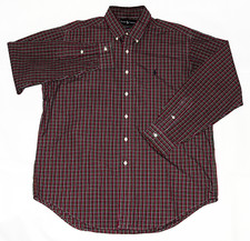 Ralph Lauren Classic Fit Men's Long Sleeve Button Down Plaid Shirt Size Large