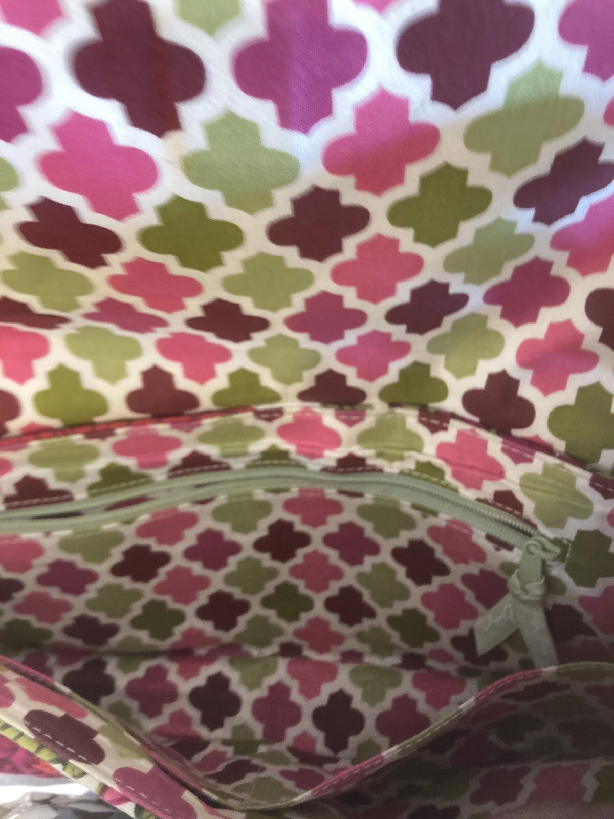 "Borsa Vera Bradley rosa floreale tracolla nodo solo una pochette ""Hello Dahlia"