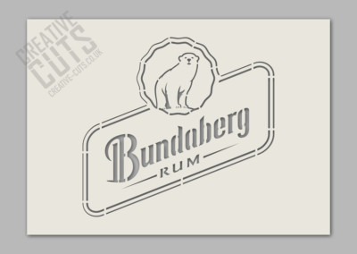 Bundaberg Rum Schablone --Malen, Pinsel oder Spray-- Premium Mylar mehrere Größen