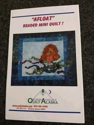AFLOAT A SEA OTTER Beaded Mini Quilt by The Rushin' Tailor QUILT ALASKA 2006 UC