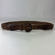 The Limited Worn Brown Braided Belt - Genuine Leather - Women's Size 30