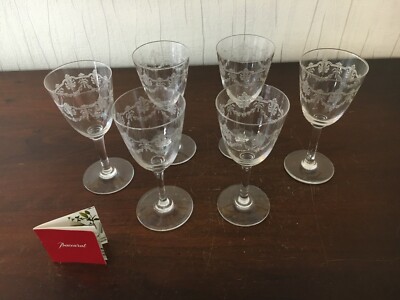11 Gravierte Portweingläser Modell Beauharnais Cristal Baccarat Stück Preis