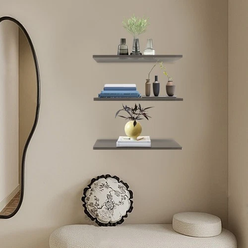 3 Shelves Wall Mounted Shelf Acrylic Floating Shelves Floating Shelf Organizer