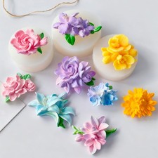 3D Flower Candle Molds DIY Handmade Flower Silicone Soap Mold Craf Centerpiece