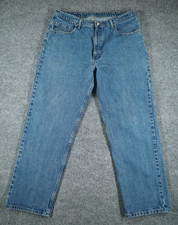Vtg Polo Jeans Co Ralph Lauren Jeans Mens 40x32 Blue Loose Fit Denim USA Made