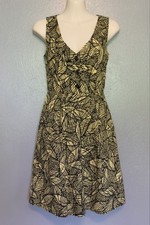 Weston Wear Anthropologie Emerging Leaves Sleeveless Dress Size 2