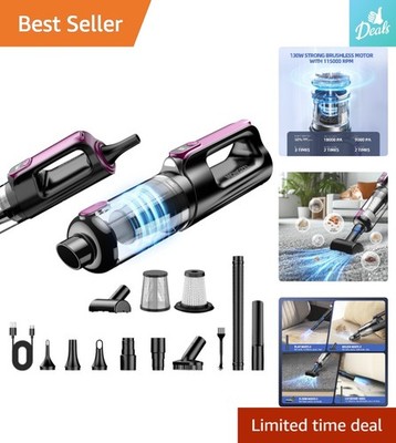 Handheld Cordless Vacuum Cleaner with 7800mAh Battery - Perfect for Pets & Cars