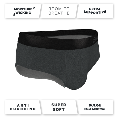 The Basalt | Heather Charcoal Ball Hammock® Pouch Underwear Briefs - 第 4/7 張圖片