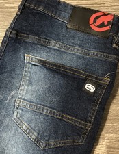 Ecko Unltd Dark Wash Low Rise Men s Distresse...