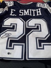 🔥 Emmitt Smith Autographed Dallas Cowboys Pro Style Jersey XL; BECKETT COA 🔥