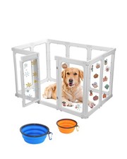 Clear Acrylic Dog Playpen, Sturdy Puppy Playpen Indoor - 10 Panels, 30 Inch H...