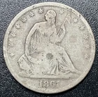 1861-S Seated Liberty Half Dollar 50C Fine