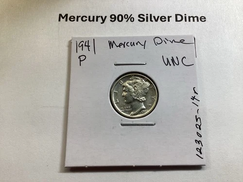 1941 Mercury 90% Silver Dime in Uncirculated Condition 123025 14tr
