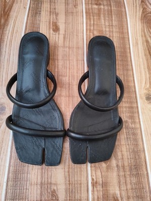 Maison Martin Margiela MM22 Leather TABI Black Sandals EU 38 US 7.5