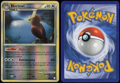 Noctowl 8/123 HeartGold & SoulSilver Reverse Holo Holo Rare Pokemon Karte - MP