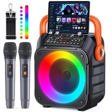 Karaoke set loudspeaker speaker set for home use 2 wireless microphones
