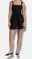 Reformation Women's Black Everett Linen Sleeveless Minidress Size 10