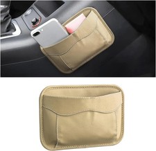 Car Seat Side Pocket Organizer Flag Pu Leather Storage Bag Pen Color Beige Car Seat Side Pocket Organizer Flag Pu Leather Storage Bag Pen Color Beige