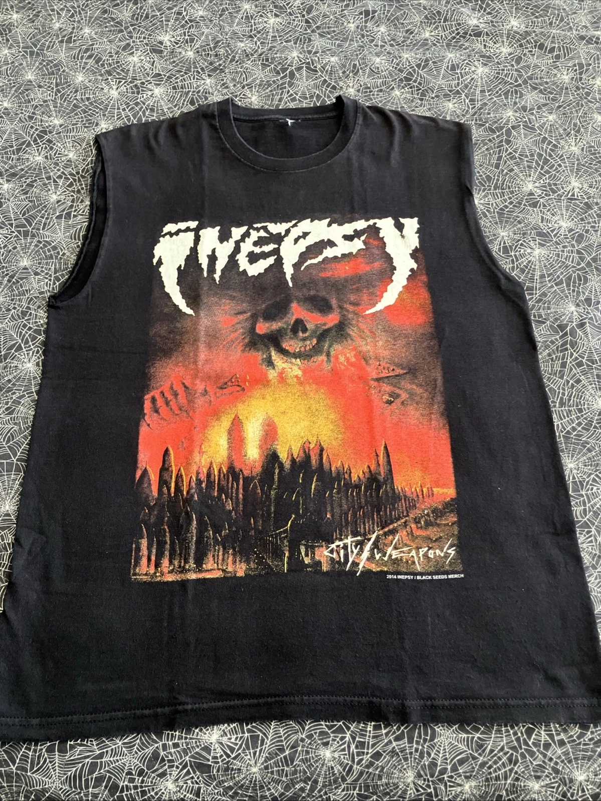 Inepsy City Weapons Sleeveless Shirt Large Motörhead Discharge
Opens in a new window or tab