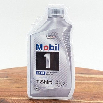 Mobil 1 Racing Oil T Shirt XL Nascar Package Graphic NWT Vintage