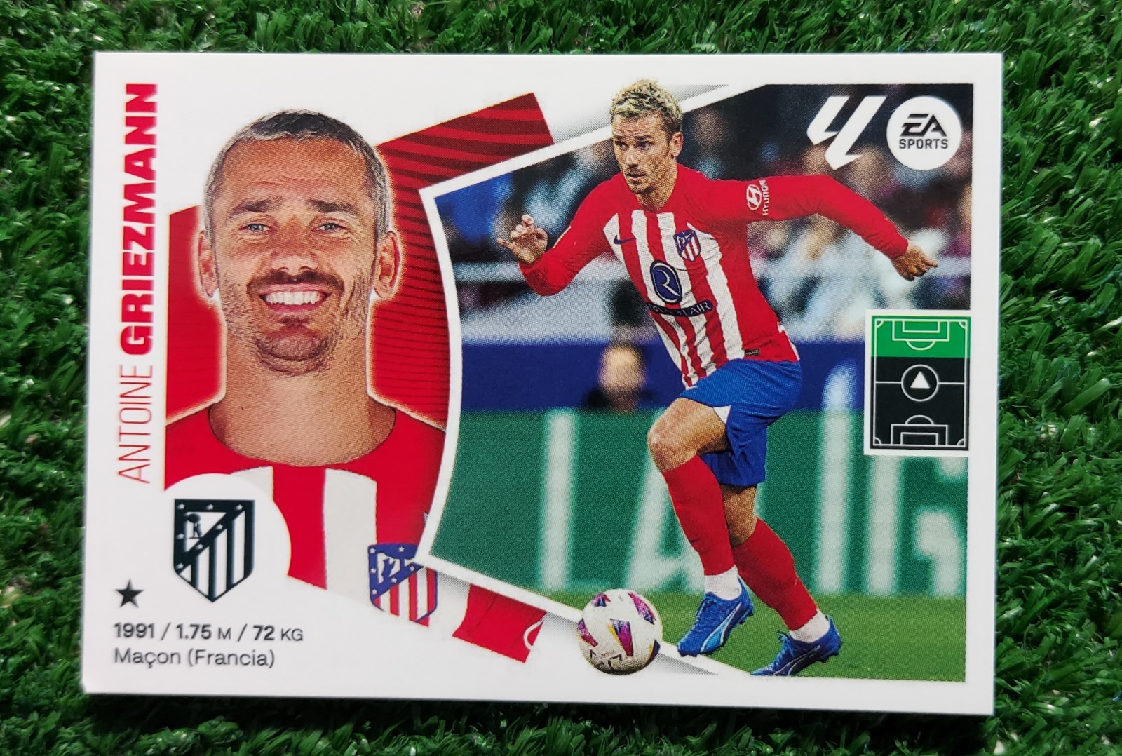 FIGURINA CALCIATORI PANINI LIGA 2024/25 ATLETICO MADRID N°20 GRIEZMANN 2025 ⚽️