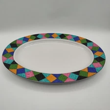 Studio Nova Fiesta Oval Serving Platter 14" X 10” Large KG201 Rare Pattern