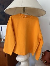 Arket Orange Oversized Sweatshirt Size Extra Small New