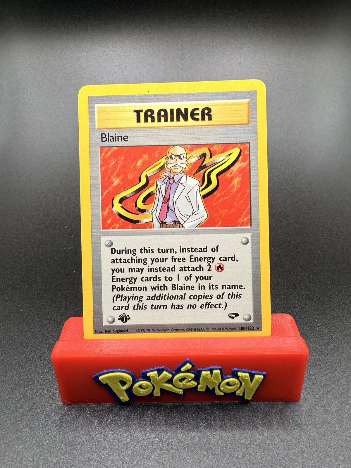 1st Edition Blaine Rare 100/132 - Gym Challenge NM Pokemon Card