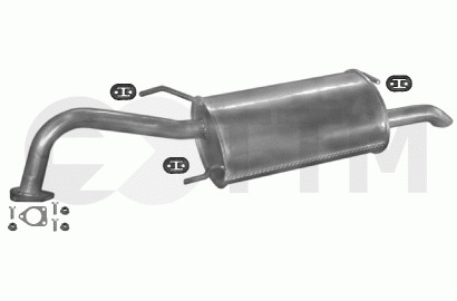 Silencieux arriere Hyundai Lantra reduisant le bruit moteur pour berline 1.5 1.6 1991-1995